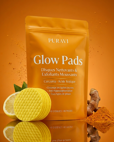 Glow Pads — Disques Nettoyants & Exfoliants au Curcuma