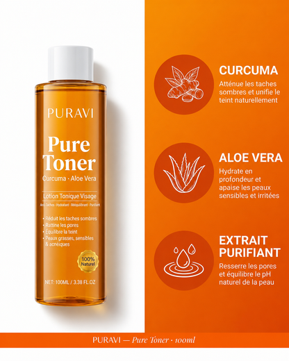 Pure Toner — Lotion Tonique Visage au Curcuma & Aloe Vera