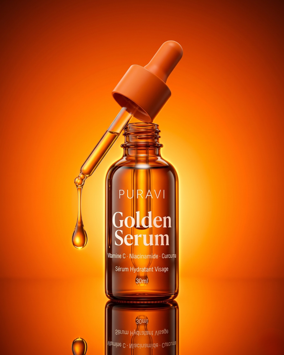 Golden Serum — Sérum Hydratant Visage Vitamine C & Curcuma