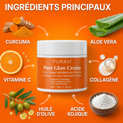 Pure Glow Cream — Crème Visage Hydratante au Curcuma
