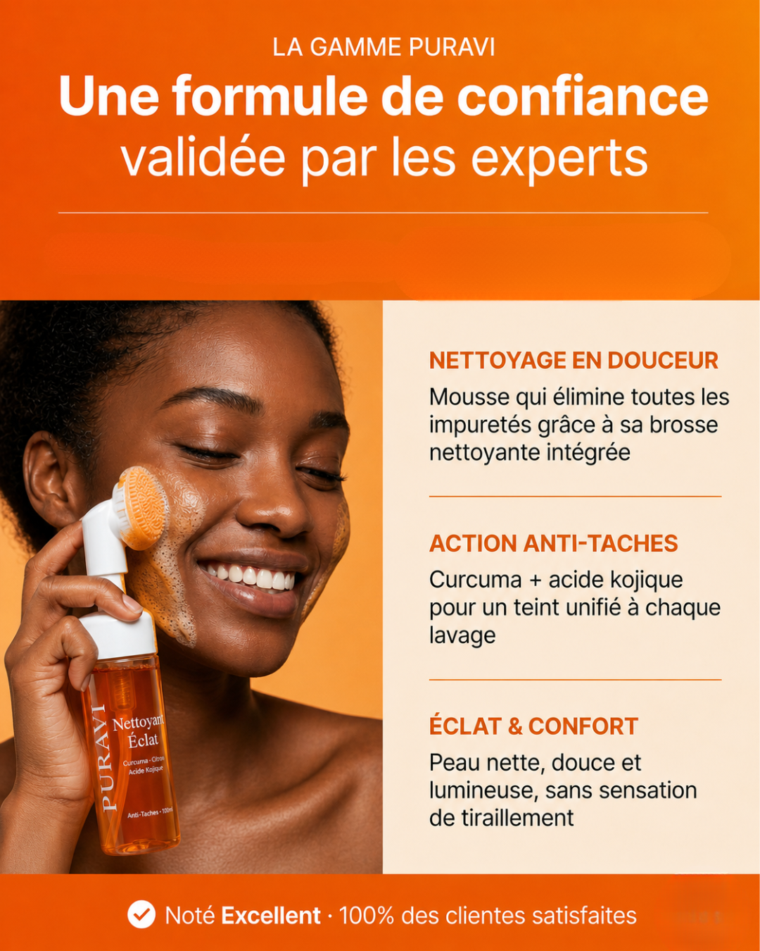 Nettoyant Éclat — Curcuma · Citron · Acide Kojique