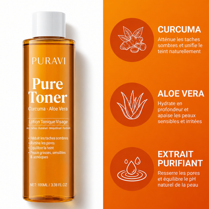 Pure Toner — Lotion Tonique Visage au Curcuma & Aloe Vera