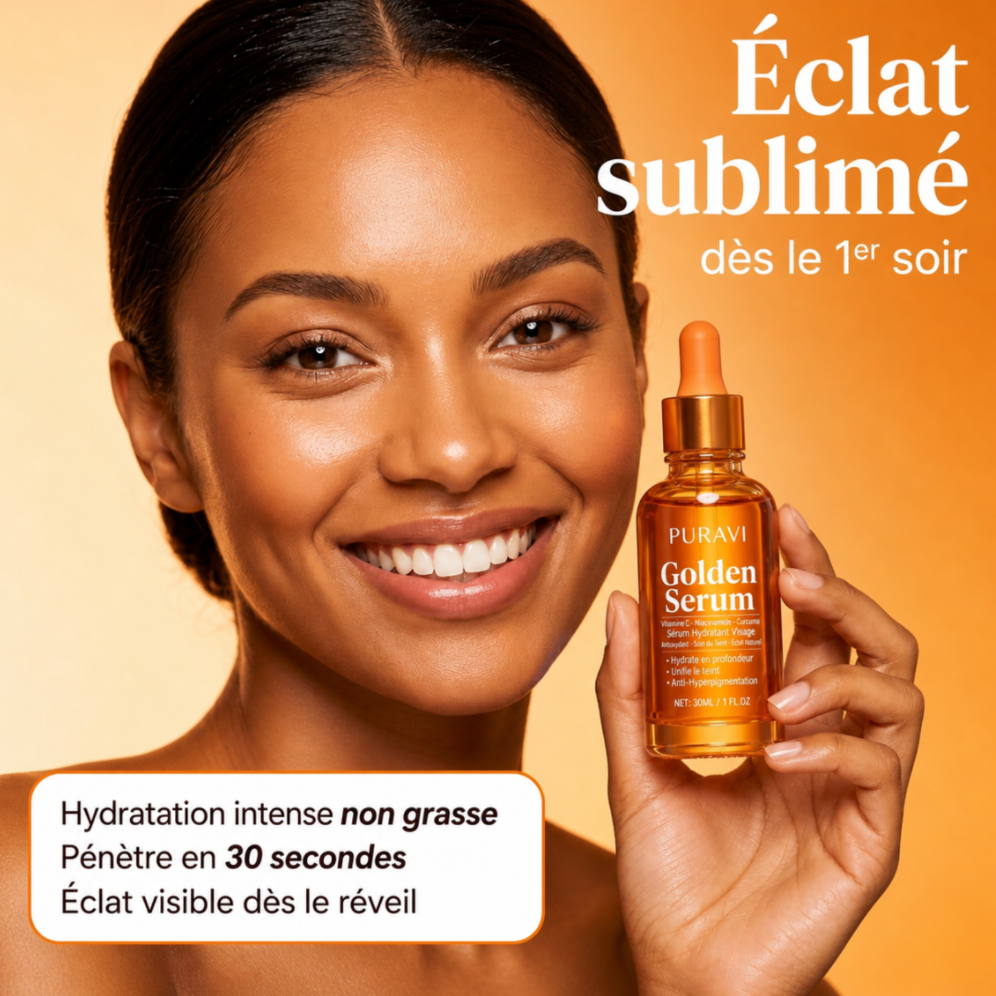 Golden Serum — Sérum Hydratant Visage Vitamine C & Curcuma