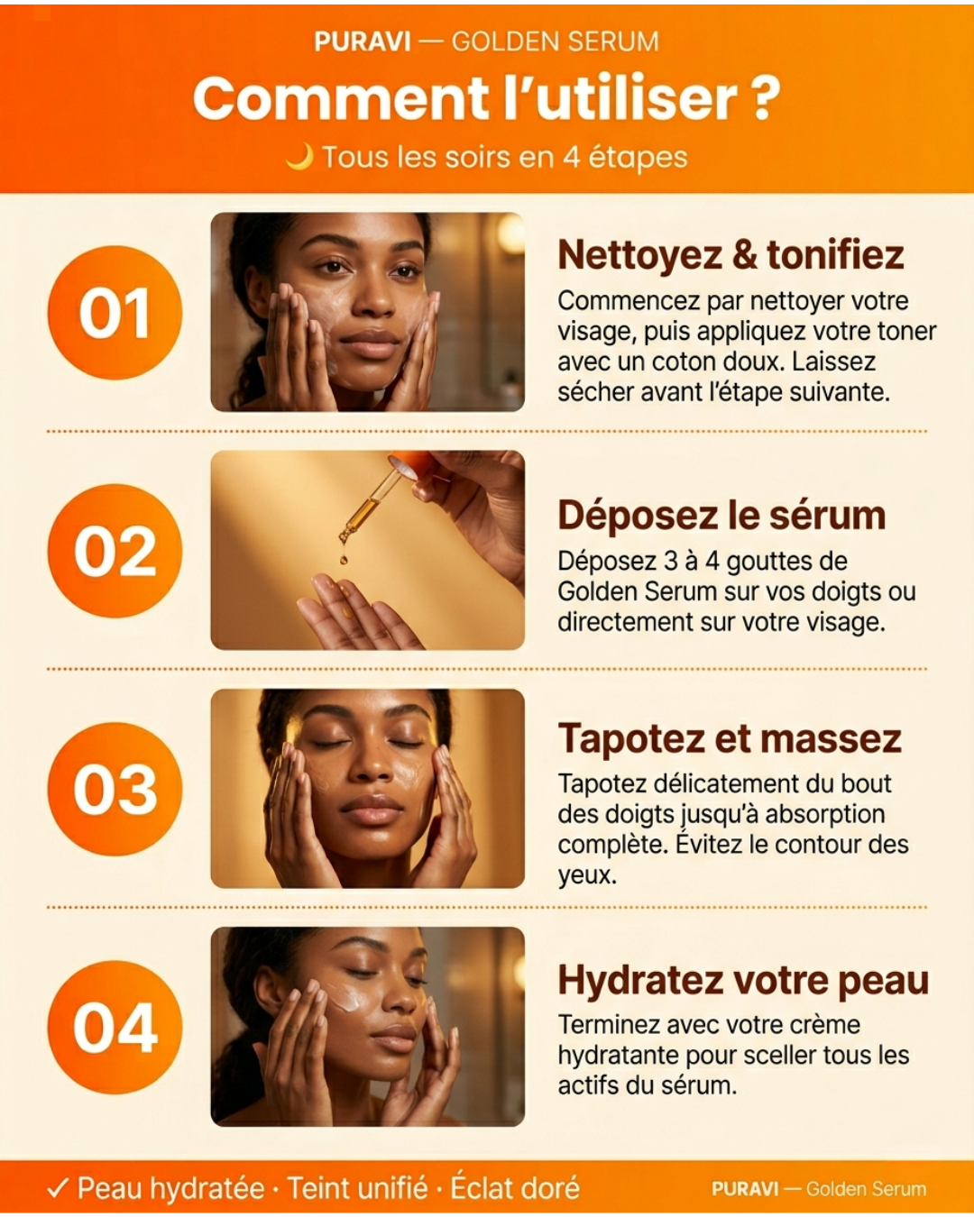 Golden Serum — Sérum Hydratant Visage Vitamine C & Curcuma