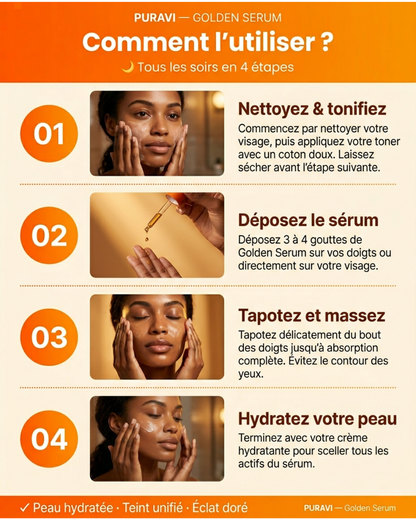 Golden Serum — Sérum Hydratant Visage Vitamine C & Curcuma